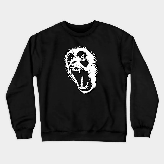 Screaming monkey Crewneck Sweatshirt by StefanAlfonso